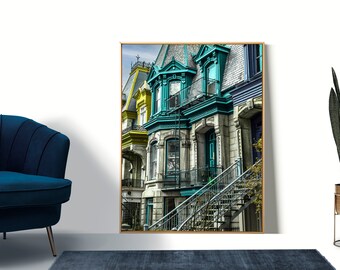 Plateau Mont-Royal Montreal Fine Art Photography, Quebec Canada Wall Art, Aesthetic Wall Art for any room or Office