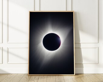 Total Solar Eclipse 2024 Photography Print, Celestial Wall Art for Any Room or office