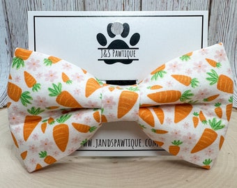 Easter Dog Bow Tie, Carrot Dog Bow Tie, Flower Dog Bow Tie, Dog Bow Tie, Pet Bow Tie, Bow Tie, Cute Dog Bow Tie, Fun Dog Bow Tie, Dog Bow