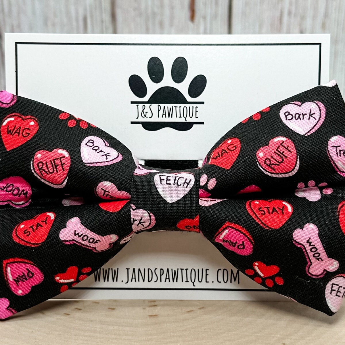 Valentine's Day Dog Bow Tie, Heart Dog Bow Tie, Heart Dog Bowtie, Dog Bowtie, Dog Bow Tie, Pet Bow Tie, Bow Tie, Cute Dog Bow Tie