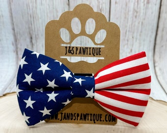 American Flag Dog Bow Tie, Patriotic USA Dog Bow Tie, Dog Bow Ties, Dog Bow Tie, 4th of July Dog Bow Tie, Summer Dog Bow Tie, Bow Tie