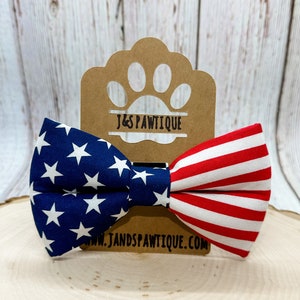 American Flag Dog Bow Tie, Patriotic USA Dog Bow Tie, Dog Bow Ties, Dog Bow Tie, 4th of July Dog Bow Tie, Summer Dog Bow Tie, Bow Tie