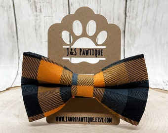 Fall Dog Bowtie, Halloween Bow Tie, Fall Bow Tie, Dog Bow Ties, Dog Bow Tie, Collar Bow Tie, Buffalo Plaid Bow Tie, Pet Bow Tie, Bow Tie