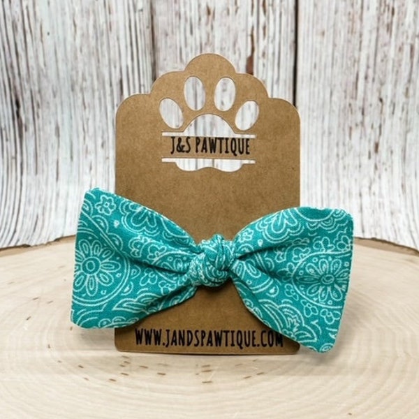 Teal Paisley Hair Bow, Paisley Hair Bow, Dog Hair Bow Clip, Dog Hair Bow, Dog Bow, Girl Dog Bow, Toddler Bow, Girl Hair Bow, Cute Hair Bow