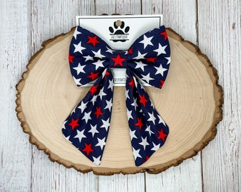 Patriotic Dog Sailor Bow, USA Dog Sailor Bow, American Dog Sailor Bow, Sailor Dog Bow, Dog Sailor Bow, Cute Sailor Dog Bow, Girl Dog Bow