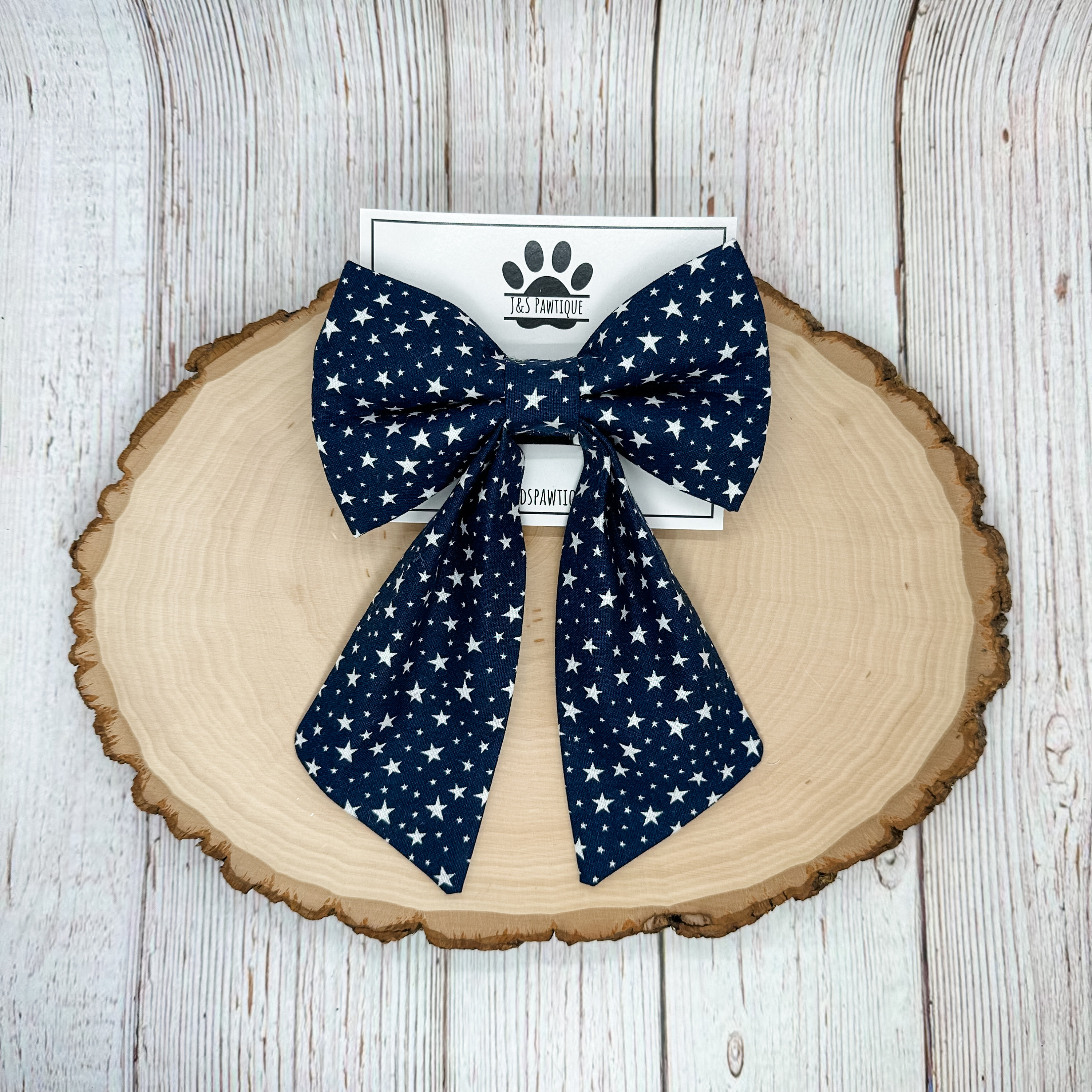 Blue Star Dog Sailor Bow, Patriotic Dog Sailor Bow, USA Dog Sailor
