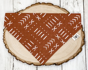 Boho Dog Bandana, Brown Dog Bandana, Personalized Dog Bandana, Over the Collar Dog Bandana, Cute Dog Bandana, Fun Dog Bandana