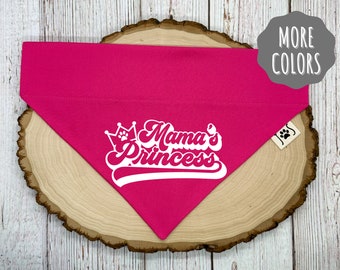 Mama's Princess Dog Bandana, Valentine’s Day Dog Bandana, Personalized Dog Bandana, Over the Collar Dog Bandana,Cute Dog Bandana,Fun Bandana