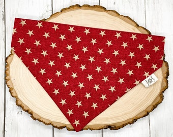 Patriotic USA Star Dog Bandana, Red white and Blue Dog Bandana, 4th of July Dog Bandana, Dog Bandana Personalized, Memorial Day Dog Bandana