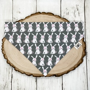 Bunny Dog Bandana, Easter Dog Bandana, Fun Dog Bandana, Personalized Dog Bandana, Over the Collar Dog Bandana, Cute Dog Bandana