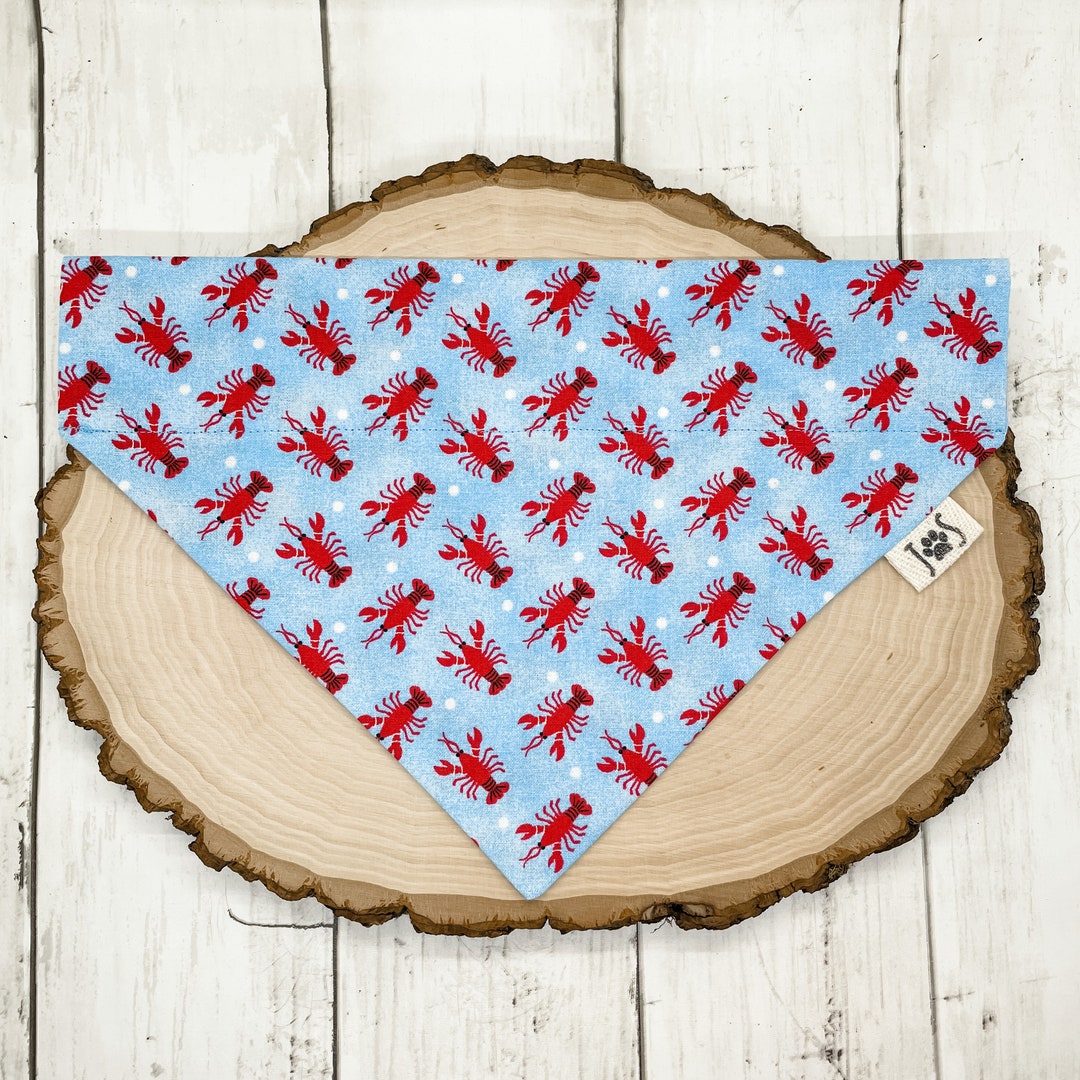 Lobster Dog Bandana, Nautical Dog Bandana, Dog Bandana, Personalized