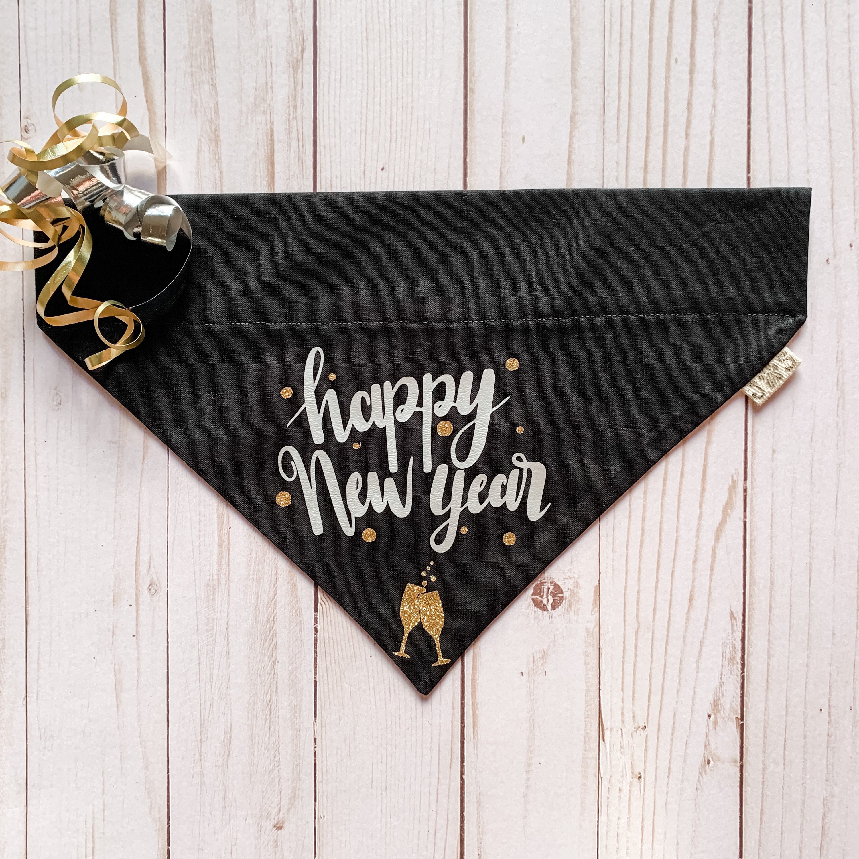 Happy New Year Dog Bandanas Custom Dog Bandanas Personalized | Etsy