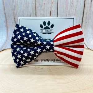 American Flag Dog Bow Tie, Patriotic USA Dog Bow Tie, Dog Bow Ties, Dog Bow Tie, 4th of July Dog Bow Tie, Summer Dog Bow Tie, Bow Tie