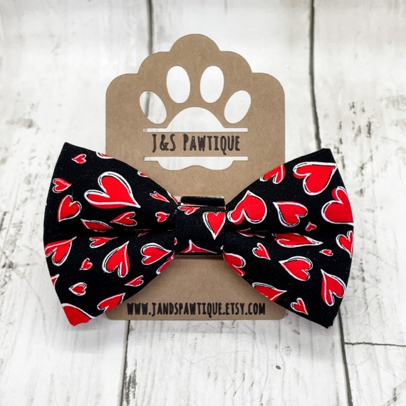 valentine's day dog bow tie