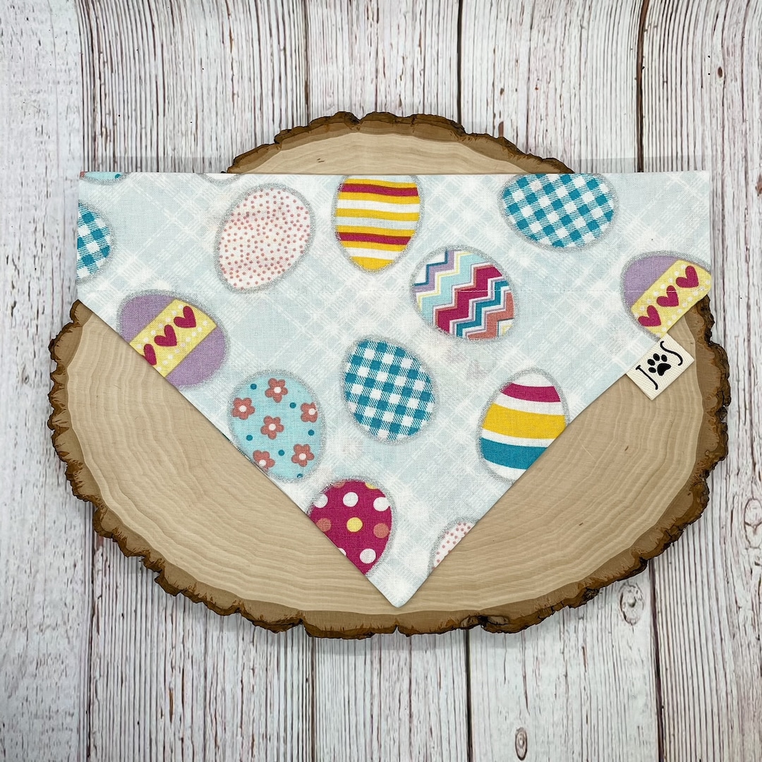 Easter Dog Bandana Easter Egg Dog Bandana Plaid Dog Bandana Etsy