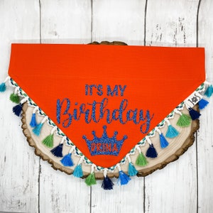 Birthday Dog Bandana, Personalized Birthday Dog Bandana, Fun Birthday Dog Bandana, Personalized Dog Bandana, Over the Collar Dog Bandana image 6