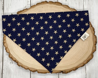Patriotic USA Star Dog Bandana, Red white and Blue Dog Bandana, 4th of July Dog Bandana, Dog Bandana Personalized, Memorial Day Dog Bandana