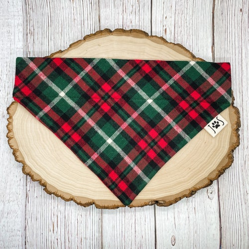 Christmas Dog Bandana Over the Collar Christmas Dog Bandana Etsy