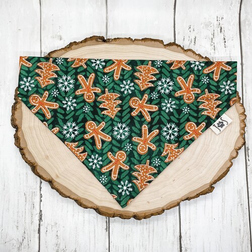 Christmas Dog Bandana Over the Collar Christmas Dog Bandana Etsy