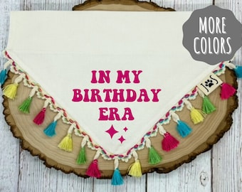 In my Birthday Era Dog Bandana, Personalized Birthday Dog Bandana, Fun Birthday Dog Bandana,Era Birthday Bandana,Over the Collar Dog Bandana