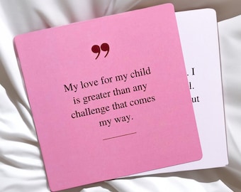 Postpartum Mom Affirmation Cards for Shower Self-Care Waterproof Meditation Cards - Made For Expecting Moms or New Mothers - 14 Affirm Cards