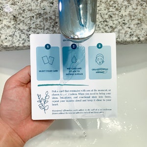 Shower Affirmation Cards for Women Waterproof Meditation - Etsy