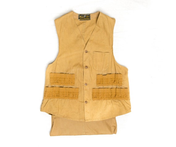 Vintage 60's 1970's Hirsch Weis Canvas Vest | Hun… - image 1