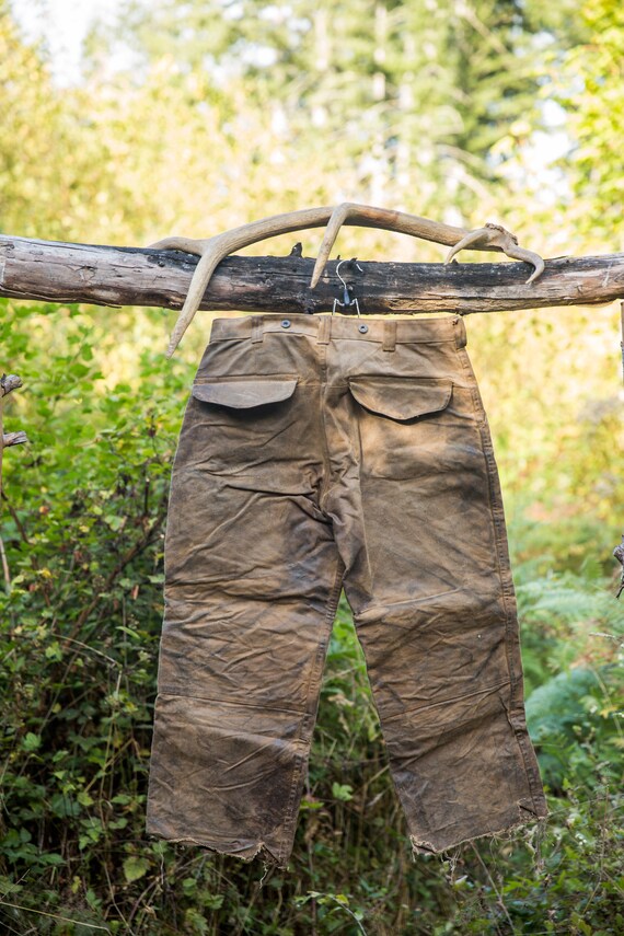 Vintage Filson Tin Cloth Pants | Waxed Cotton Oil… - image 9