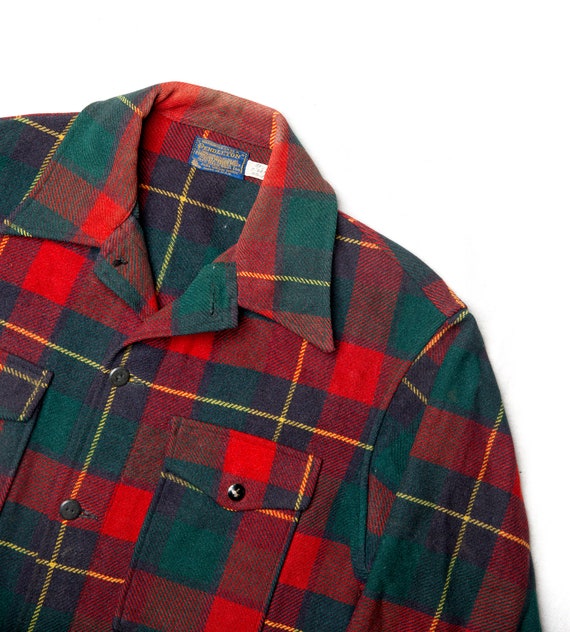 Vintage Pendleton Woolen Mills Red Green Navy Blu… - image 2