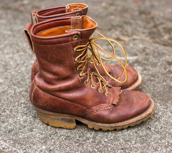 Vintage 1970's 1980's White's Boots Leather - Etsy