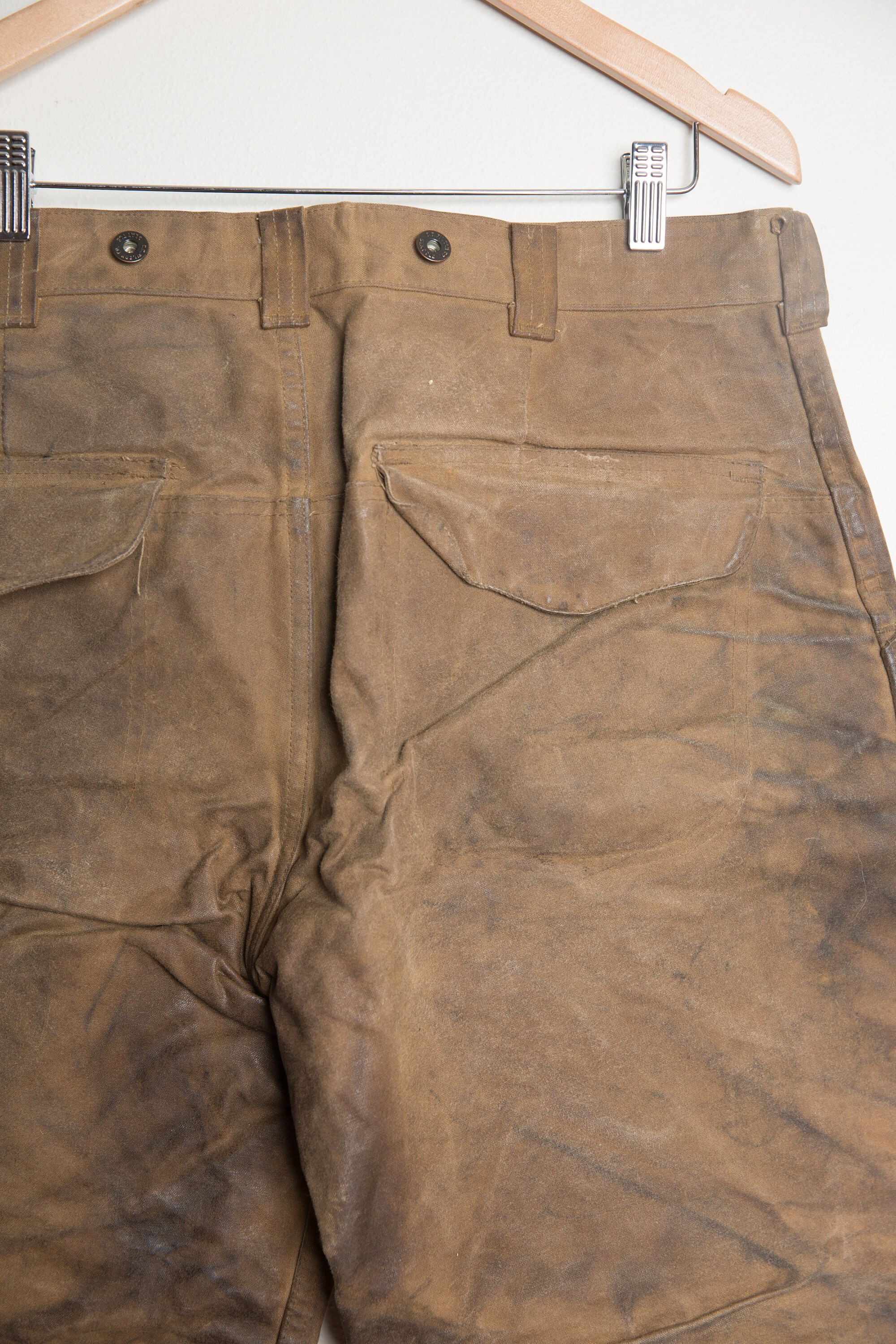 Vintage Filson Tin Cloth Pants Waxed Cotton Oil Finish Etsy
