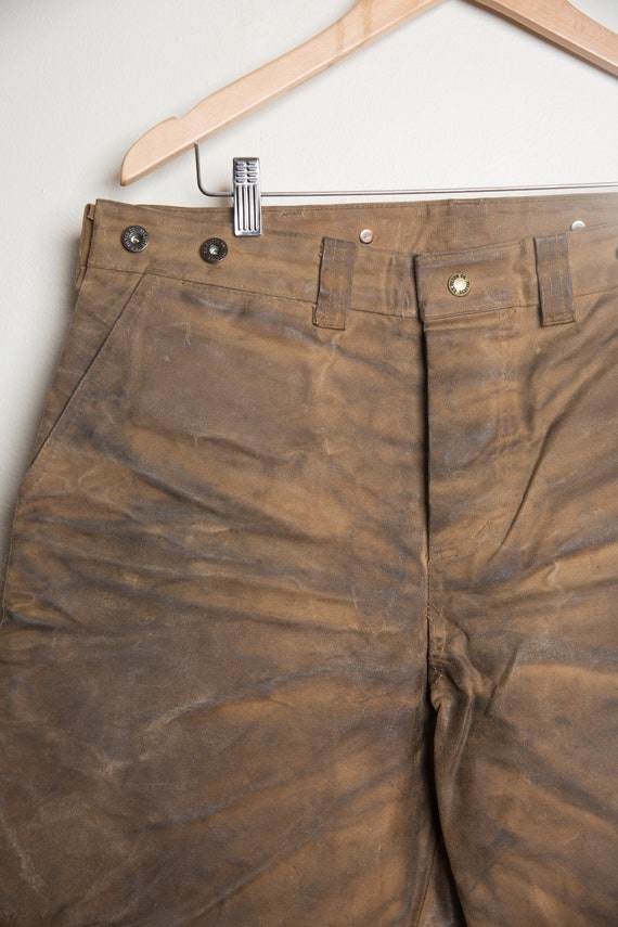Vintage Filson Tin Cloth Pants | Waxed Cotton Oil… - image 5