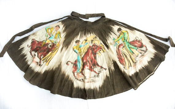 Vintage 1950's Hand Painted Brown White Mexican Fu