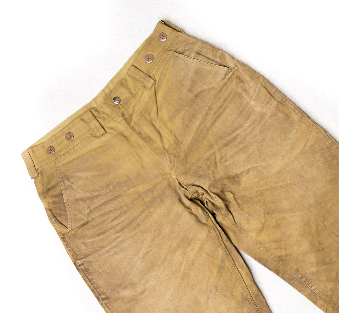 Vintage Filson Tin Cloth Pants Waxed Cotton Denim Hunting Workwear Made