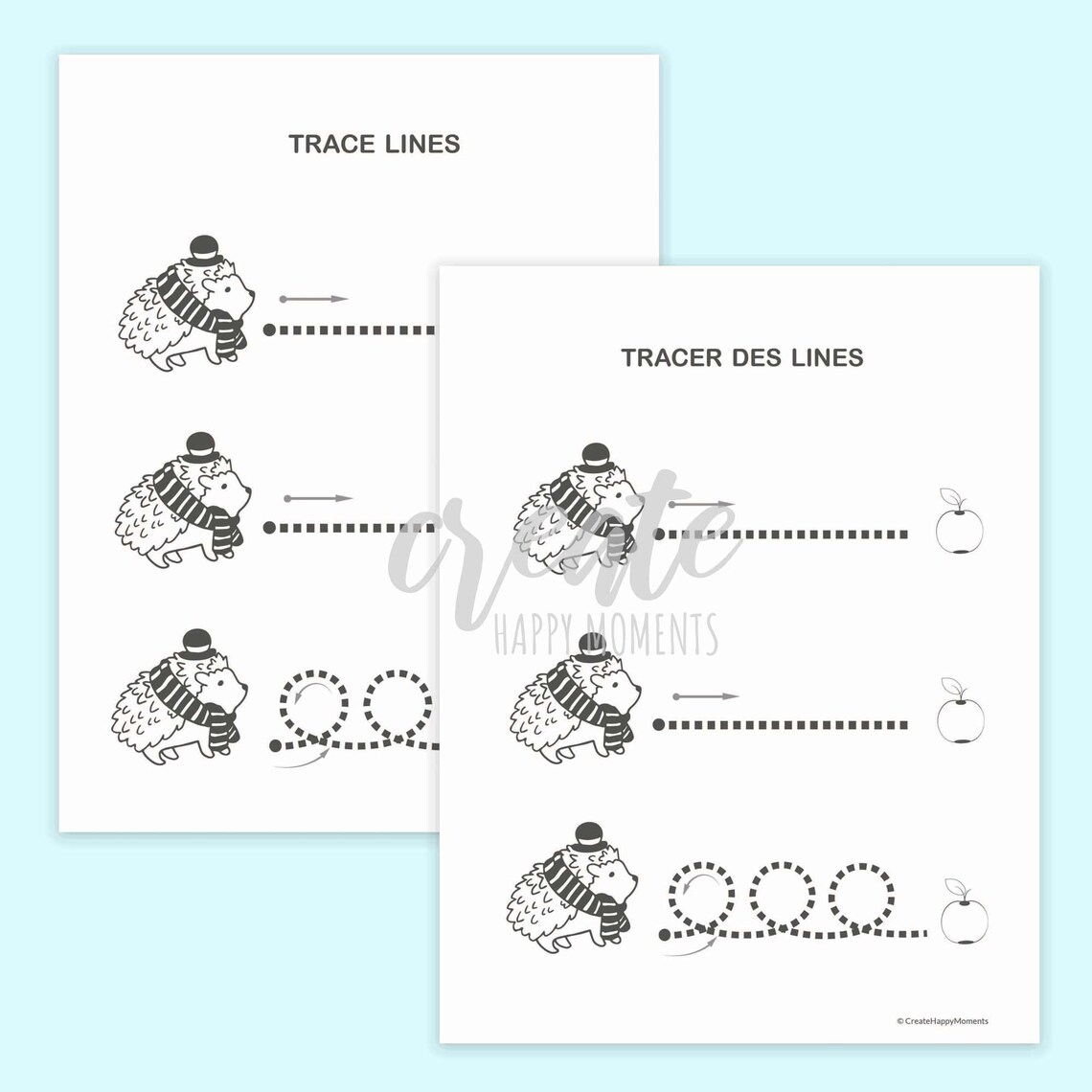 Printable worksheets for learning letter A | Etsy