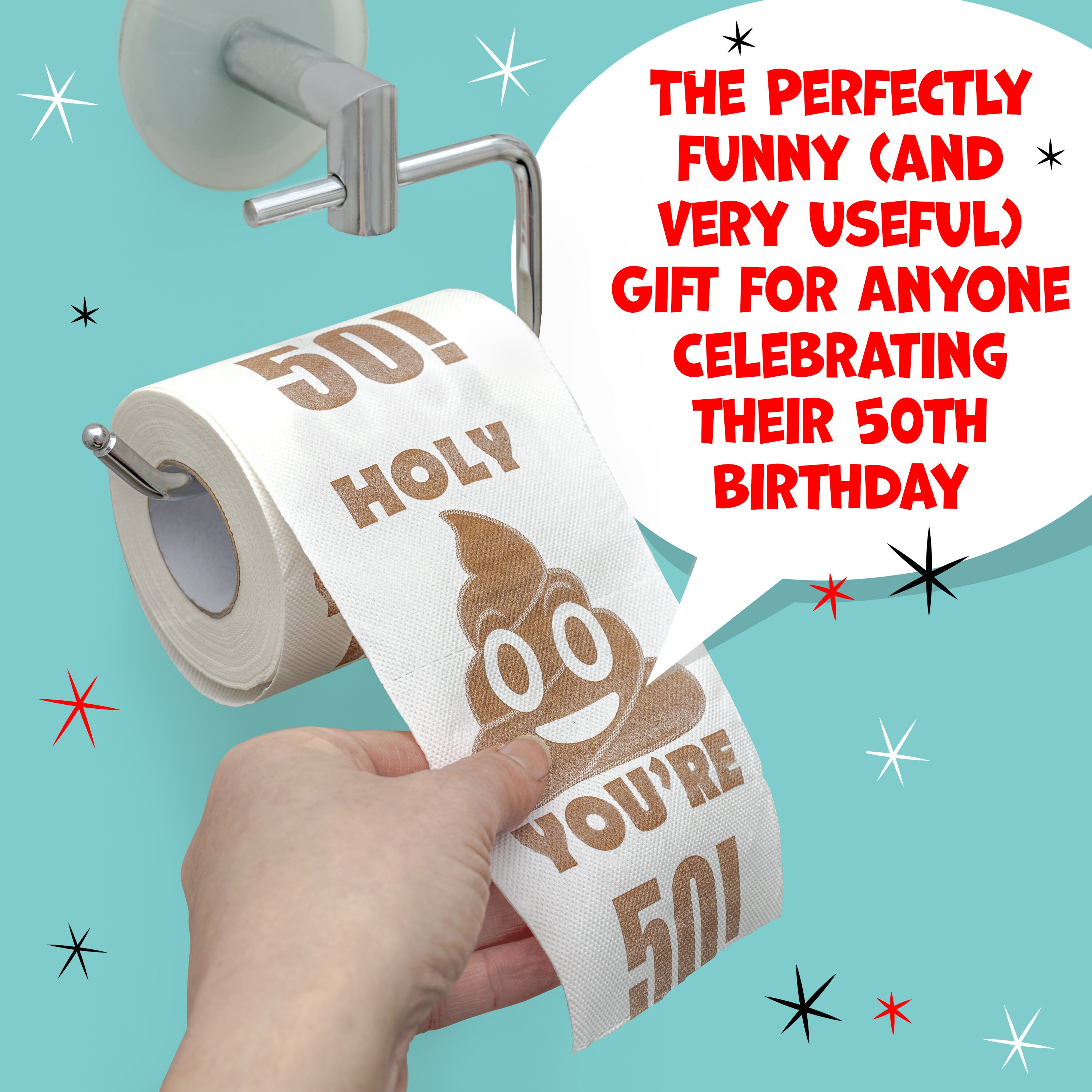 Happy 50th Birthday Toilet Paper Funny Novelty Gag Joke Etsy Australia