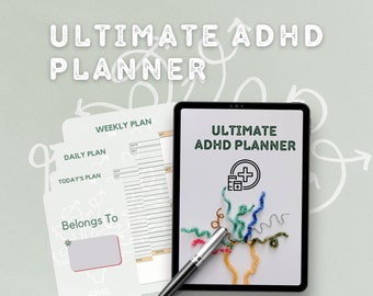 ULTIMATE ADHD Planner | Adult Planner Pdf | Digital download pdf | Adhd Planner Adult | adhd Digital Planner |ADHD Planner Pdf| Adhd Journal