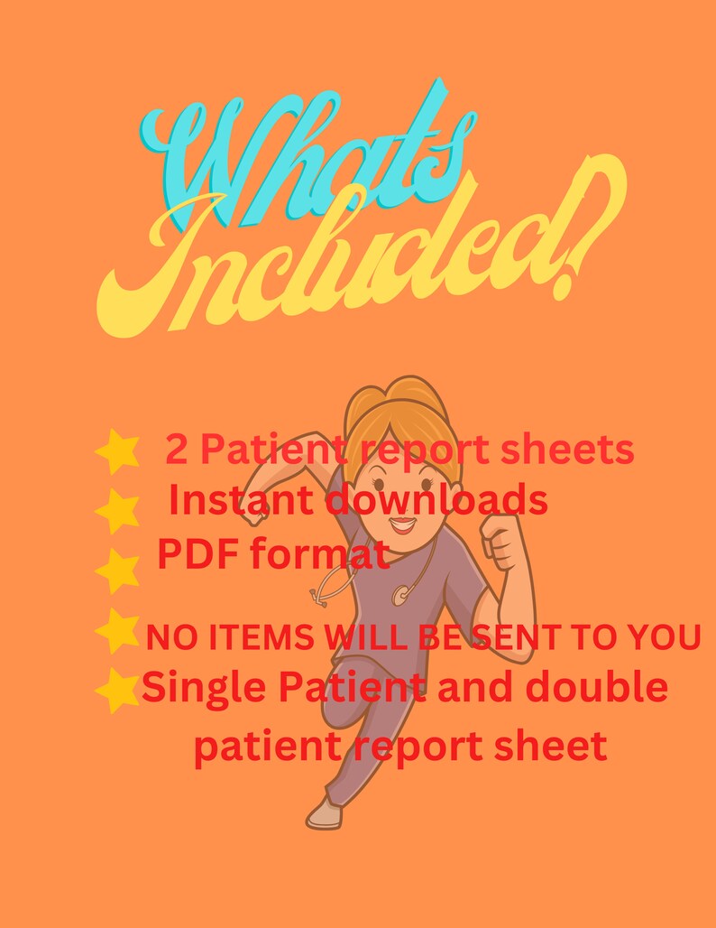 Sent Sheet.pdf Printable Nursing Report Sheet, Nurse Brain Sheet, Single Patient ...