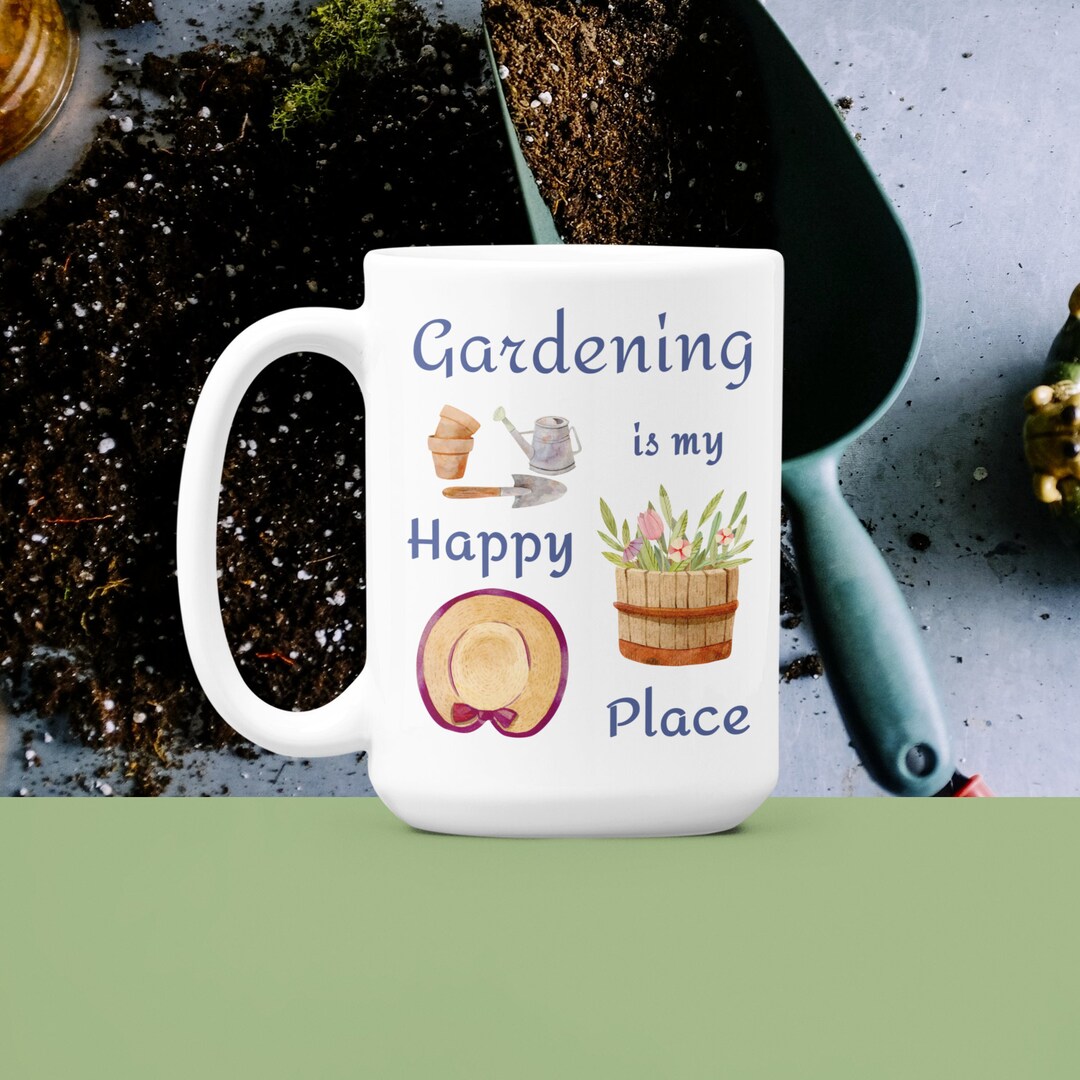 Gardening Is My Happy Place Mug for Garden Enthusiasts Garden Etsy