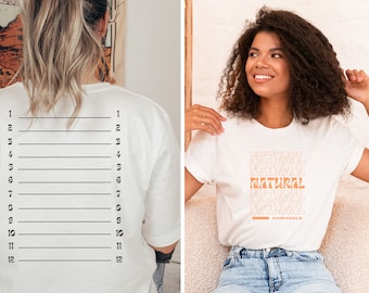 Hair Length Check Tee Shirt, Natural Hair Shirt