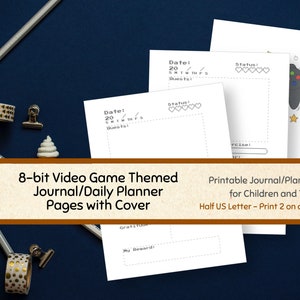 Printable 8-bit Video Game Themed Journal/daily Planner Pages - With ...