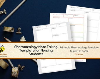 Printable Pharmacology Note Taking Template for Nursing Students - Goodnotes Compatible
