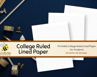 College Ruled Paper Etsy College Ruled Paper Etsy