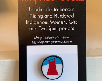 Tiny Red Dress - blue sky edition lapel pin