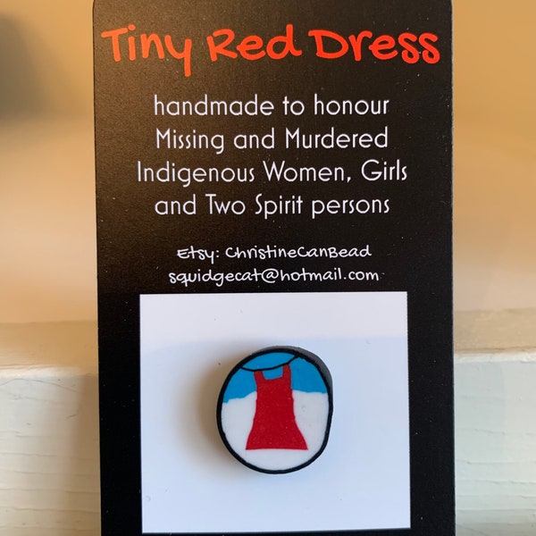 Tiny Red Dress - blue sky edition lapel pin