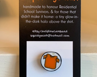 Tiny Orange Shirt - halo glow edition pin