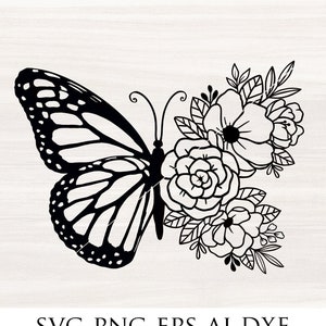 Floral butterfly svg, Butterfly with flowers svg, butterfly monogram, butterfly design svg, butterfly svg, butterfly clipart