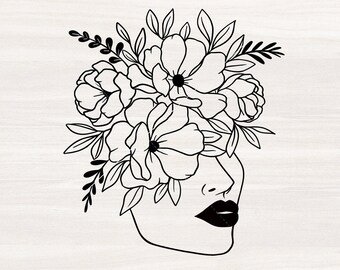 Download Flower Woman Svg Etsy