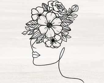 Download Woman Face Svg Etsy