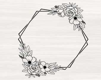 Free Free 255 Hexagon Flower Frame Svg SVG PNG EPS DXF File